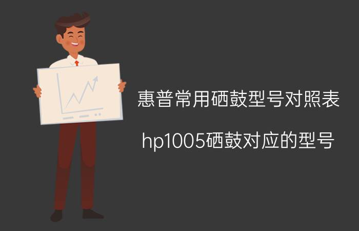 惠普常用硒鼓型号对照表 hp1005硒鼓对应的型号？